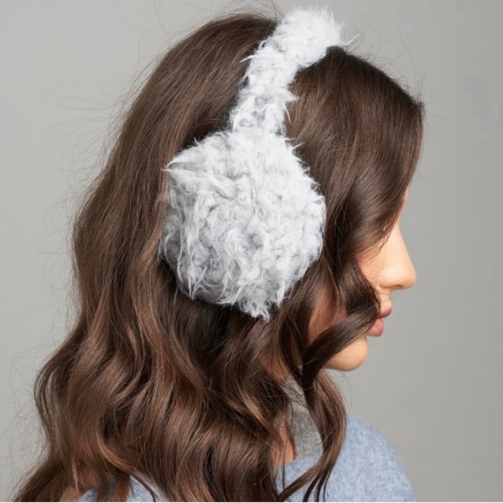 Lemon Shaggy Ear Dusty Blue Muffs OSFM